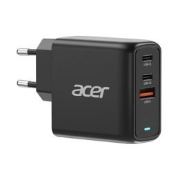ALIMENTATORE GAN CHARGER ACER ZL.ADTCC.00J NERO 67W 2XUSB-C 1XUSB-A PORTS EU PLUG 100W USB-C CABLE 2Y FINO:31/08