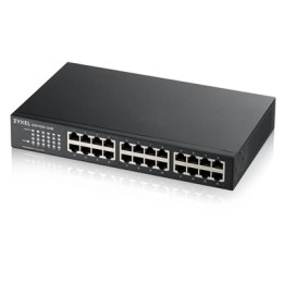 SWITCH 24P LAN GIGABIT ZYXEL GS1100-24E-EU0103F SWITCH UNMANAGED, 24P GIGA DESKTOP/RACK (DESIGN SENZA VENTOLE) GARANZ FINO:31/12