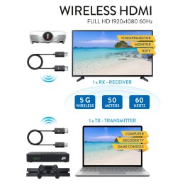 Extender wireless hdmi full hd 60hz