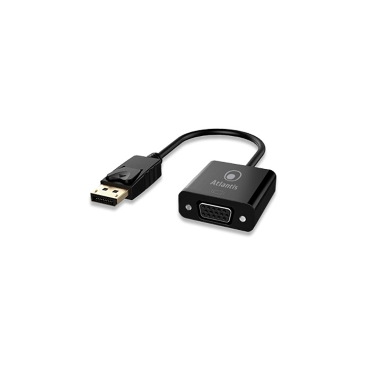 ADATTATORE DISPLAYPORT/VGA ATLANTIS A04-DP_VGA DISPLAYPORT 1.2 / VGA HD 15P (D-SUB) RISOL.1920X1080@60HZ