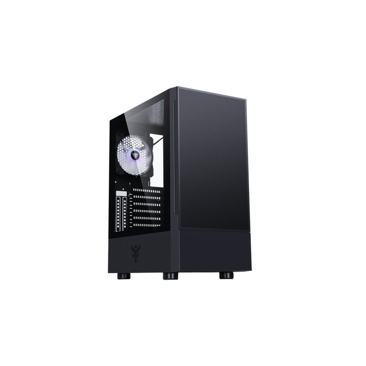 CABINET ITEK SIISBE 3.0 - GAMING MIDDLE TOWER, 3X12CM ARGB FAN, USB3, SIDE PANEL TEMP GLASS WITH HINGE (ITGCASIB30) FINO:31/08